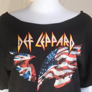 Def Leppard Band 2014 Tour T Shirt Deep Scoop Neck